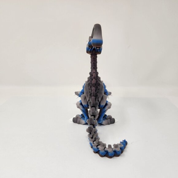 Parasaurolophus Dinosaur Skeleton 3D Printed Articulated Flexi Figure (g) - Picture 4 of 8